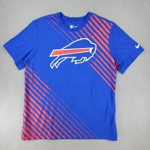 NIKE Buffalo Bills NFL DRI-FIT Jersey T-Shirt Mens Size L Striped Mexico Logo